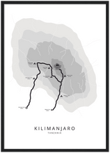 Afbeelding in Gallery-weergave laden, Kilimanjaro poster (Machame)