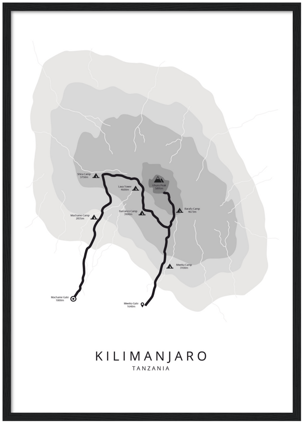 Kilimanjaro poster (Machame)