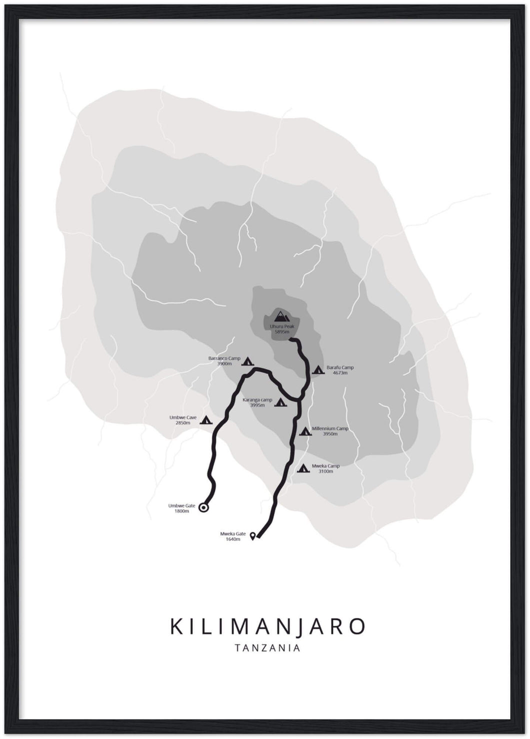 Kilimanjaro poster (Umbwe)